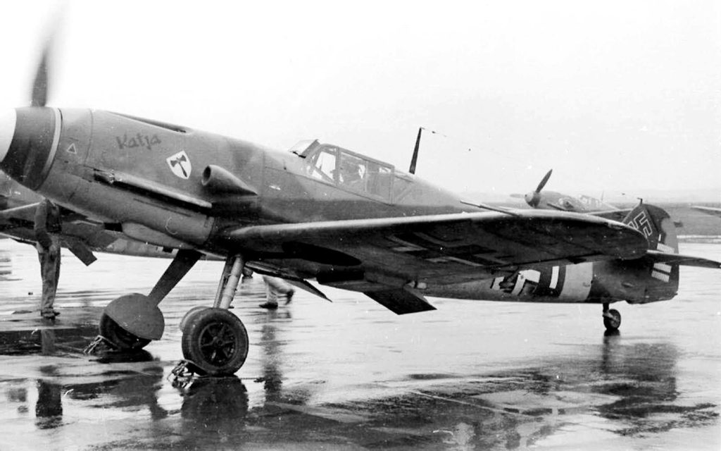 Messerschmitt Bf.109 F-4 "Katja", Oblt. Hans Schleef 7./JG3, Straubing, Германия май 1942 года