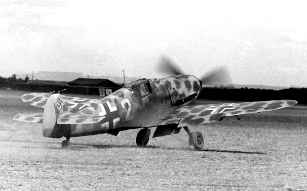 Messerschmitt Bf.109F в пятнистом камуфляже