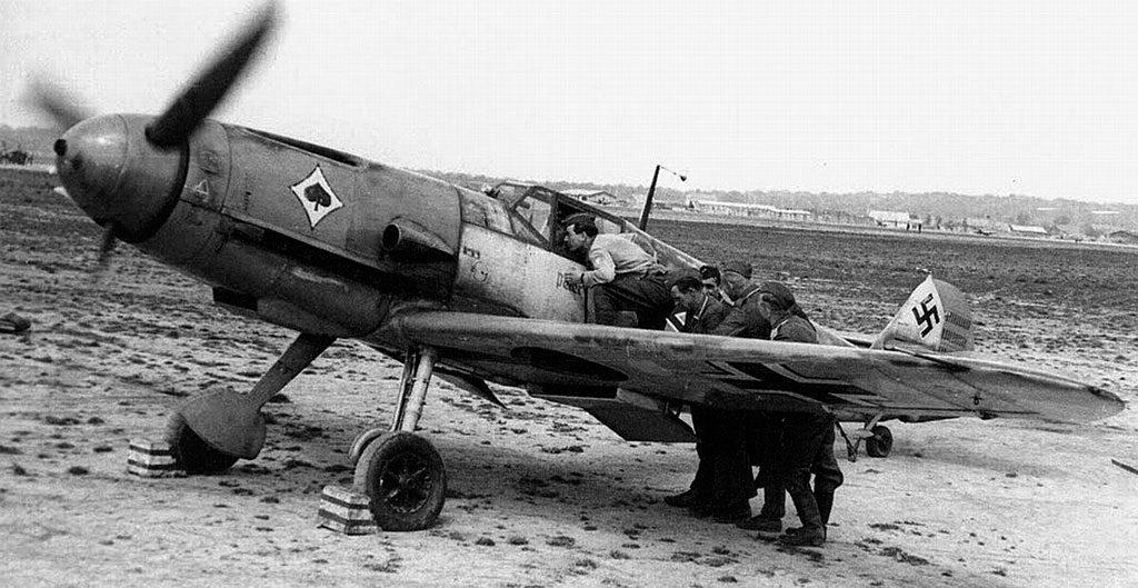 Messerschmitt Bf.109 F-2 Wr.N 6674 Heinz Bretnütz II/JG53 France 1941 г