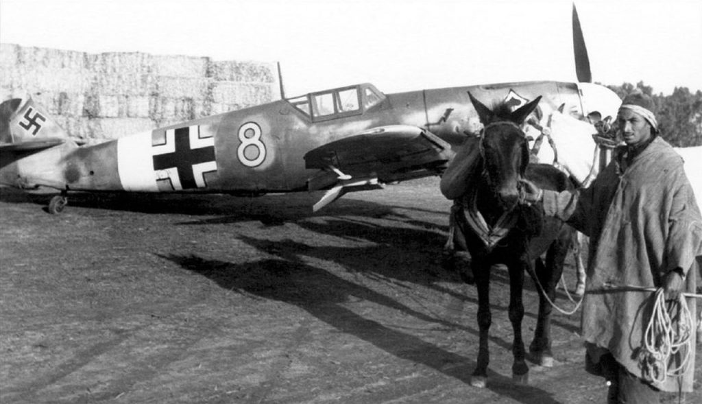 Messerschmitt Bf.109G-1 3./JG53 переданный из 11./JG2 Тунис начало 1943 года