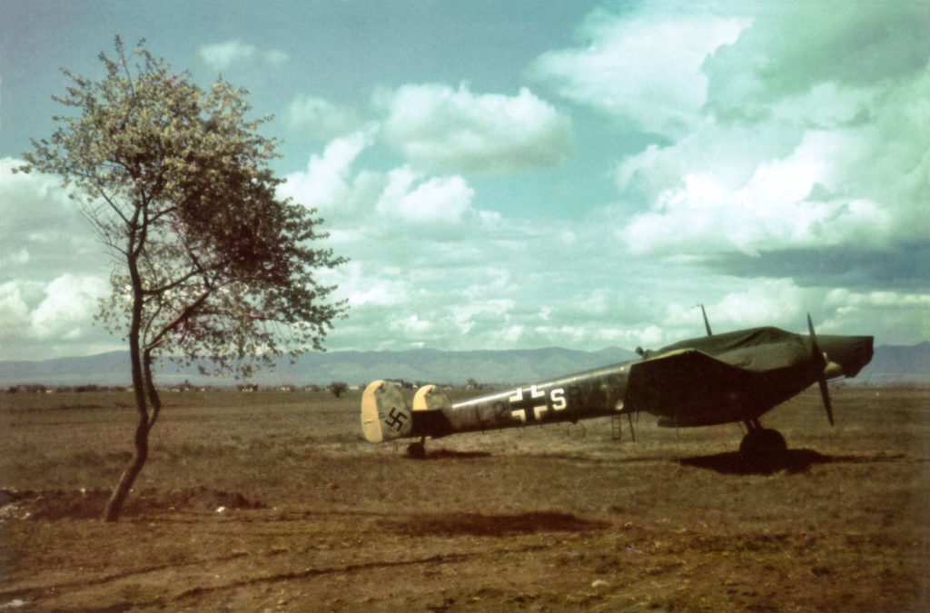 Messerschmitt Bf.110 E-3 7.(F)/LG2 Sofia-Vrazdebna, Болгария апрель 1941 года