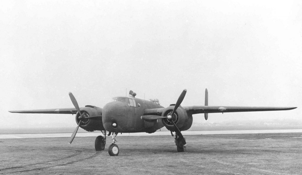 Прототип XB-25G переделанный из бомбардировщика В-25С-1 s/n 41-13296