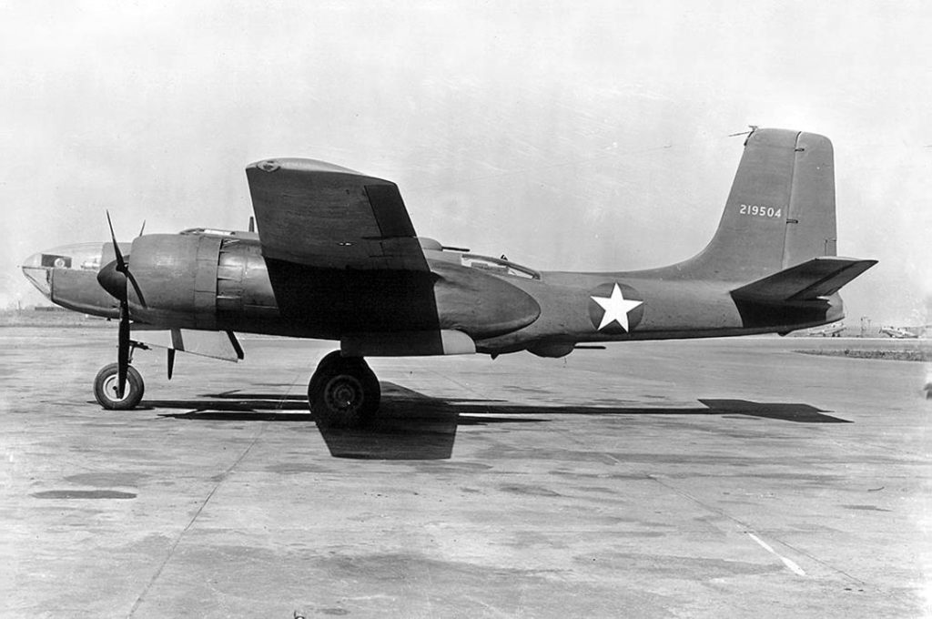 Douglas XA-26-DE (s/n 41-19504) с частью "чужого" серийника "219504"