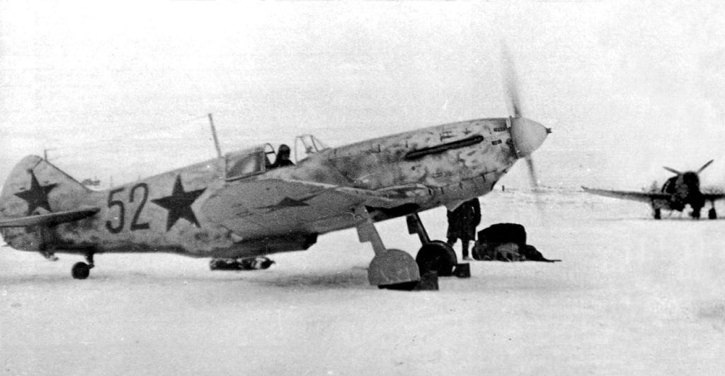 ЛаГГ-3 35 серии 3ГИАП ВВС КБФ, на котором зимой 1942-1943 гг. летал ст.лейтенант Жучков Т. С. 