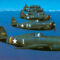 Шесть истребителей Republic P-47B Thunderbolt из 56FG, на переднем плане s/n 41-6002, s/n 41-599